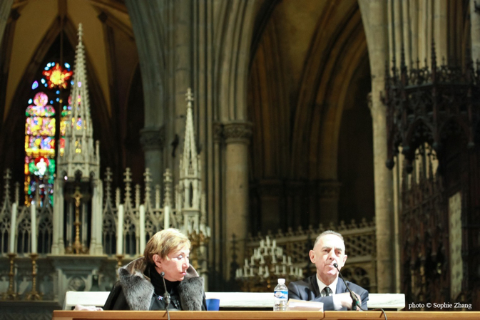   Julia Kristeva Claude Dagens à la Cathédrale de Metz photo © Sophie Zhang 